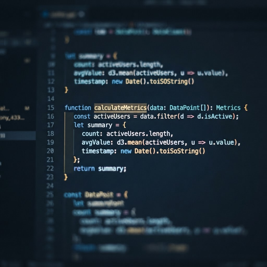 Líneas de código de software en pantalla